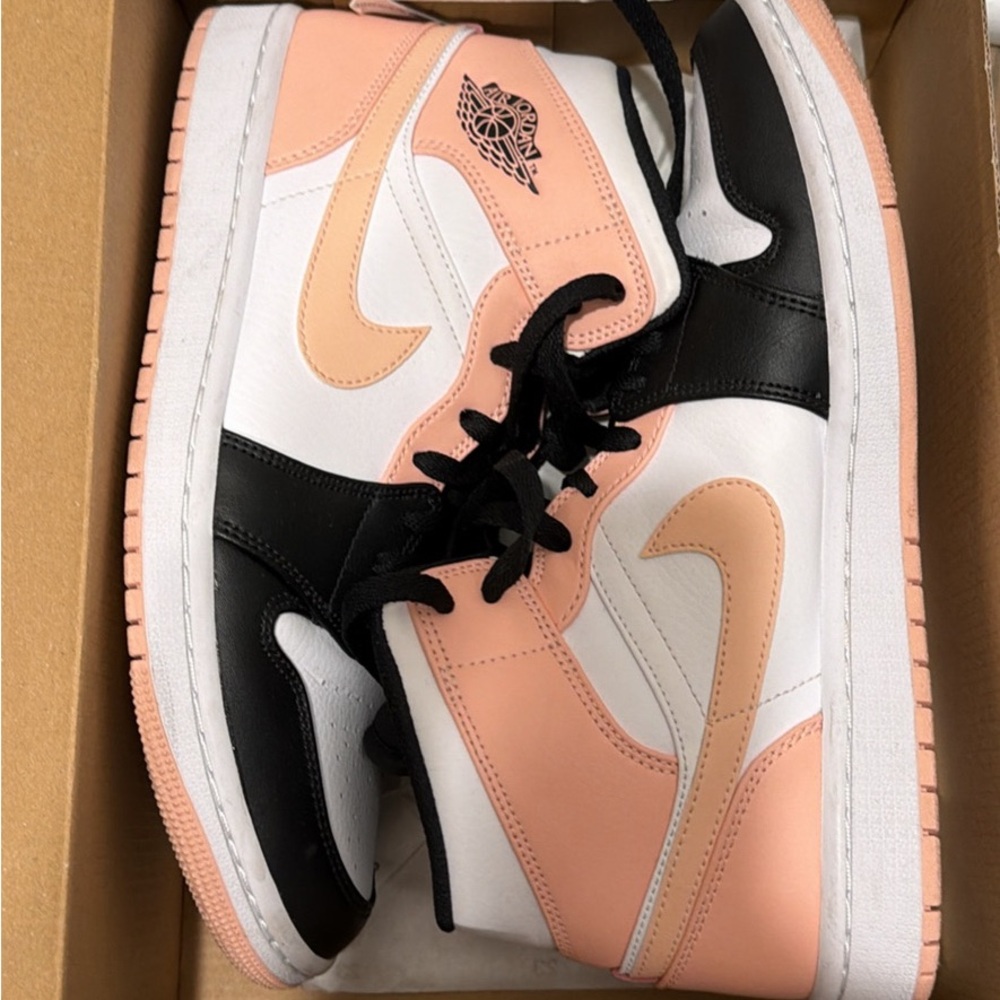 Nike Air Jordan Mid in Peach and Black
